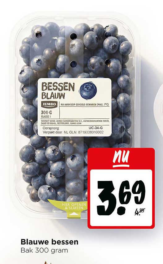 Blauwe bessen Bak 300 gram