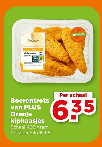 Boerentrots van PLUS Oranje kiphaasjes