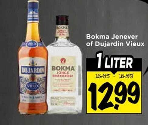 Bokma Jenever of Dujardin Vieux 1 LITER