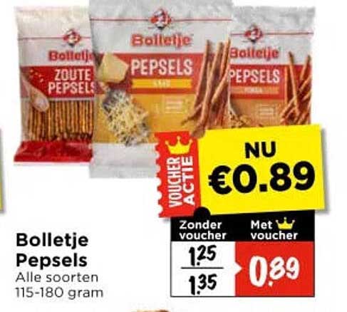 Bolletje Pepseils Alle soorten 115-180 gram