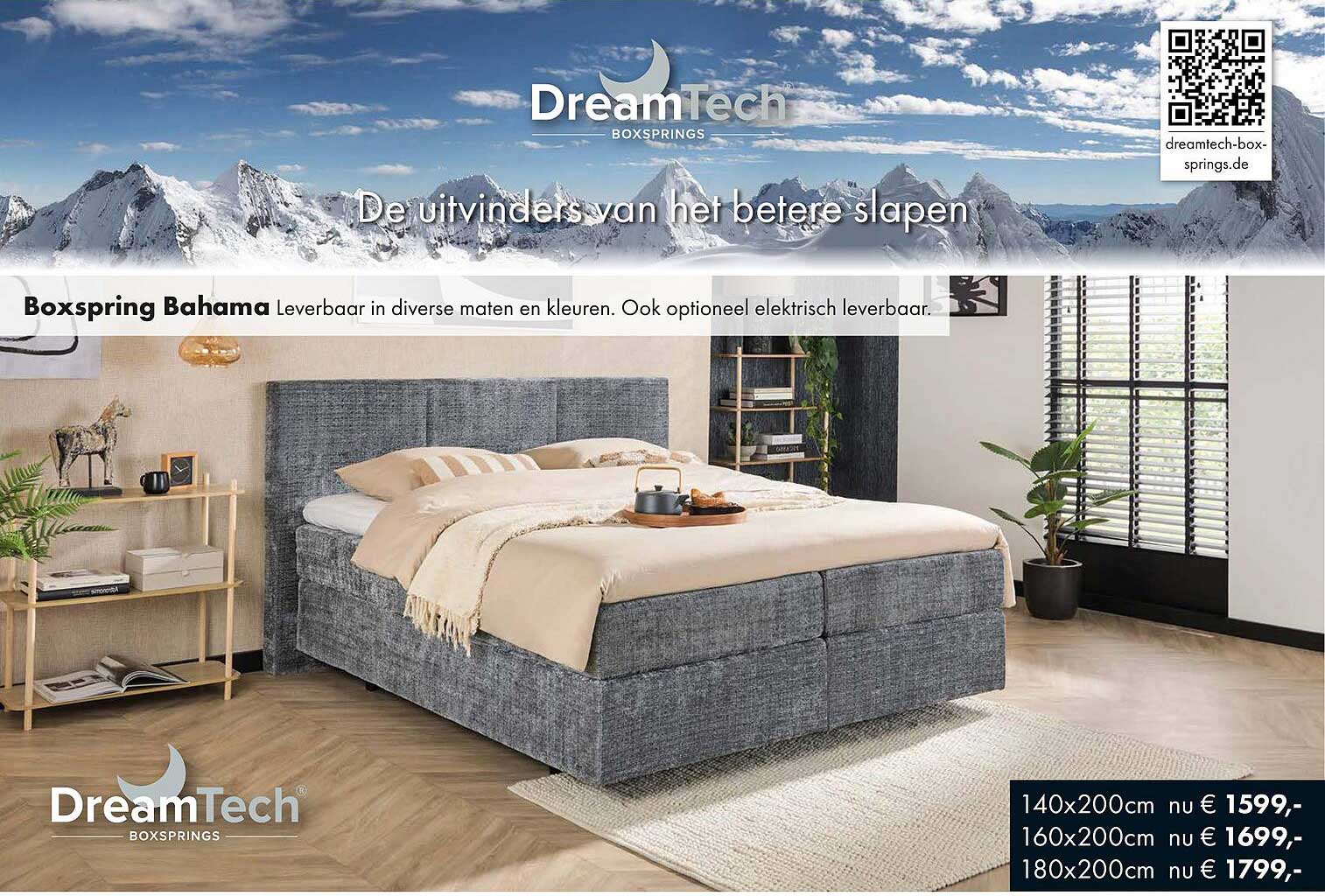 Boxspring Bahama Leverbaar in diverse maten en kleuren. Ook optioneel elektrisch leverbaar.