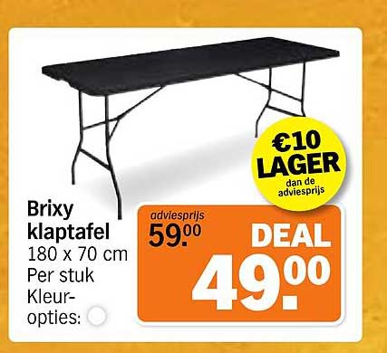 Brixy klaptafel 180 x 70 cm