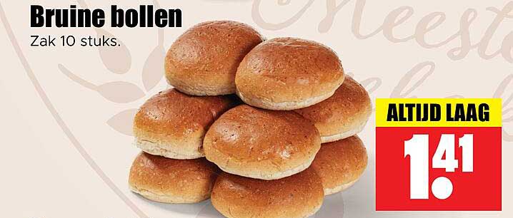 Bruine bollen Zak 10 stuks.