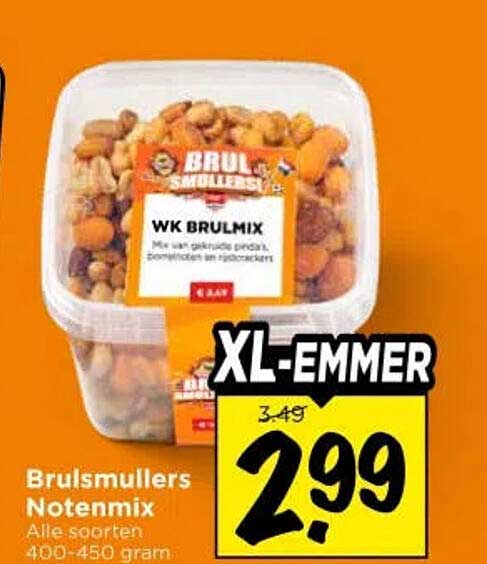 Brulsmullers Notenmix Alle soorten 400-450 gram XL-EMMER