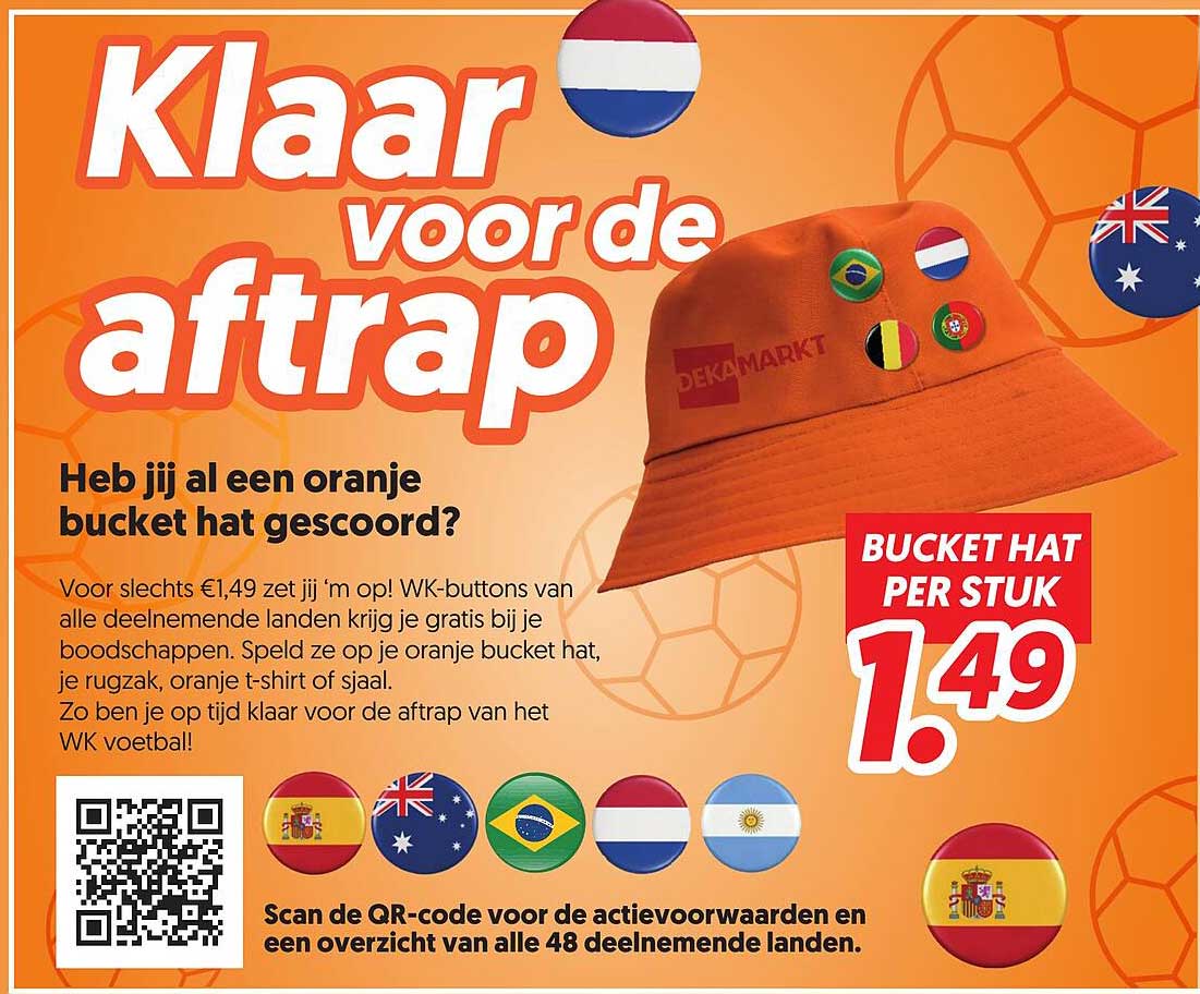BUCKET HAT PER STUK