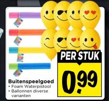 Buitenspeelgoed Foam Waterpistool Ballonnen diverse varianten PER STUK