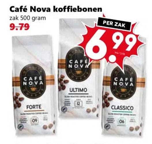 Café Nova koffiebonen zak 500 gram