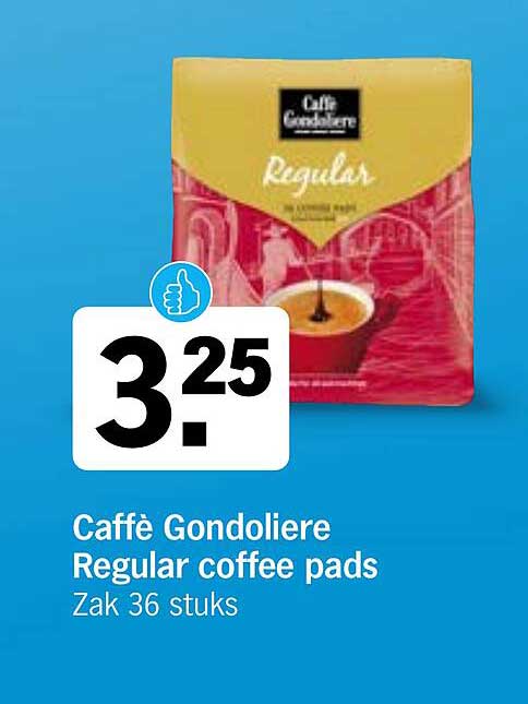 Caffè Gondoliere Regular coffee pads Zak 36 stuks
