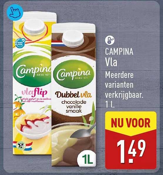 CAMPINA Vla Meerdere varianten verkrijgbaar. 1 l.
