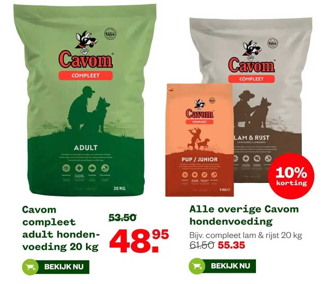 Cavom compleet adult hondenvoeding 20 kg