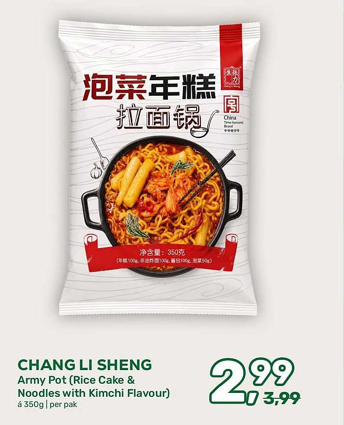 CHANG LI SHENG Army Pot (Rice Cake & Noodles with Kimchi Flavour)