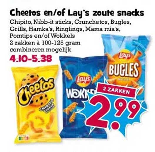 Cheetos en/of Lay’s zoute snacks
