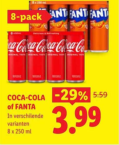 COCA-COLA of FANTA -29%