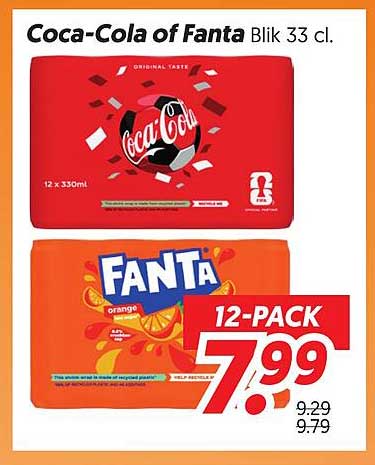 Coca-Cola of Fanta Blik 33 cl.