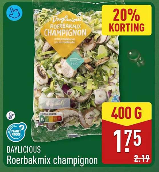 DAYLICIOUS Roerbakmix champignon 20% korting