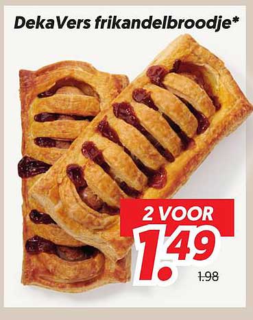 DekaVers frikandelbroodje* 2 VOOR