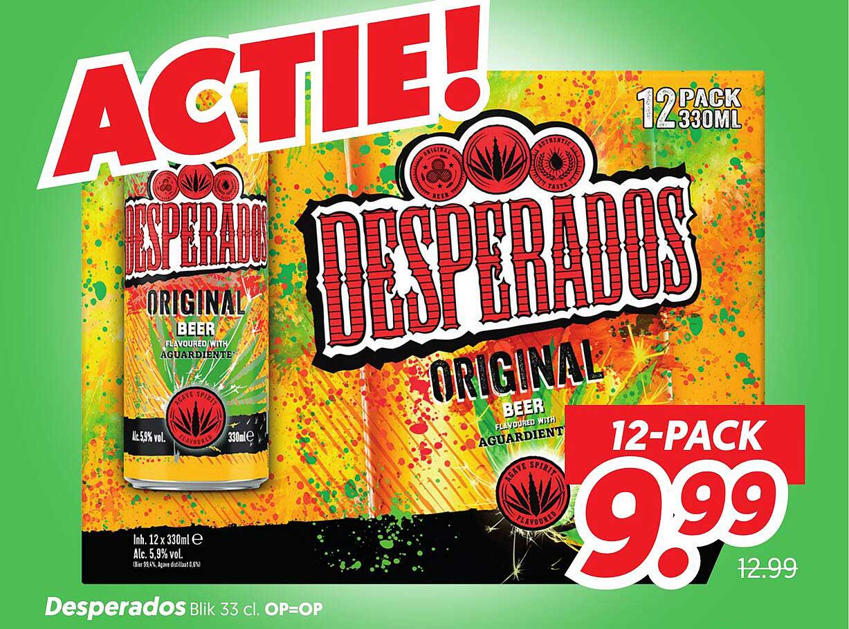 Desperados Blik 33 cl. OP=OP 12-PACK