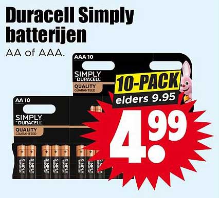 Duracell Simply batterijen AA of AAA