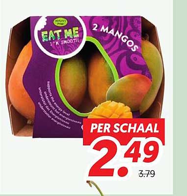 EAT ME 1X SMOOTHIE 2 MANGOS PER SCHAAL