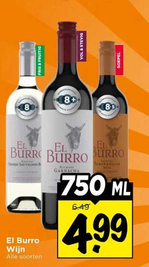 El Burro Wijn Alle soorten 750 ML
