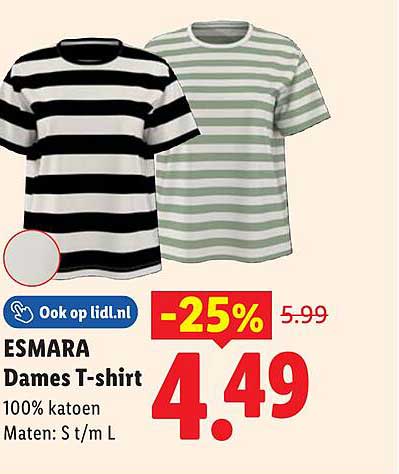 ESMARA Dames T-shirt -25%
