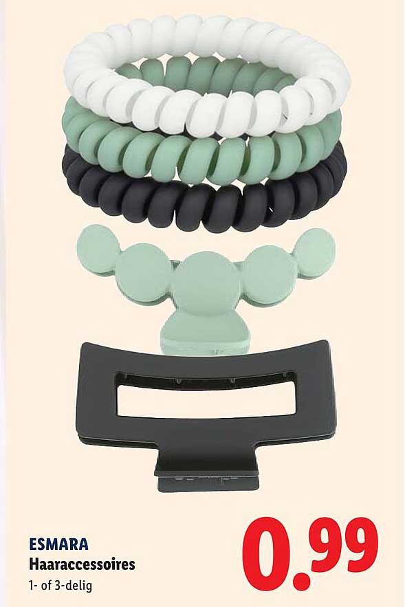ESMARA Haaraccessoires 1- of 3-delig