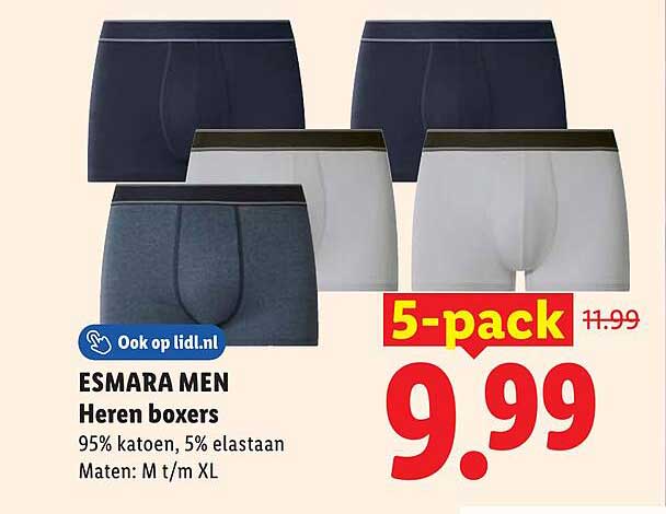 ESMARA MEN Heren boxers 5-pack