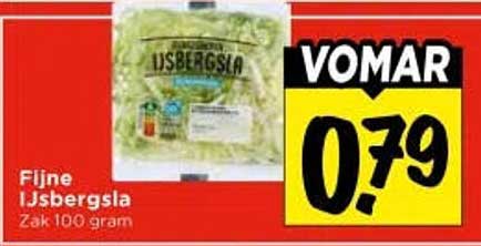 Fijne IJsbergsla Zak 100 gram