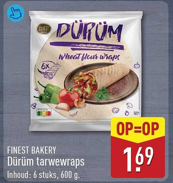 FINEST BAKERY Dürüm tarwewraps OP=OP