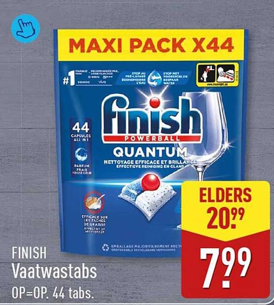 FINISH Vaatwastabs OP=OP. 44 tabs. MAXI PACK X44