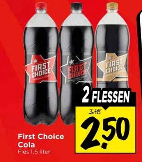 First Choice Cola Fles 1,5 liter 2 FLESSEN