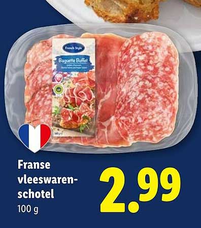 Franse vleeswarenschotel