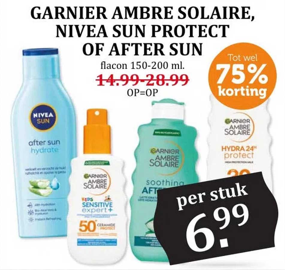 GARNIER AMBRE SOLAIRE, NIVEA SUN PROTECT OF AFTER SUN