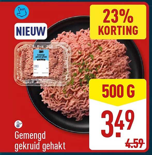 Gemengd gekruid gehakt 500 g 23% korting