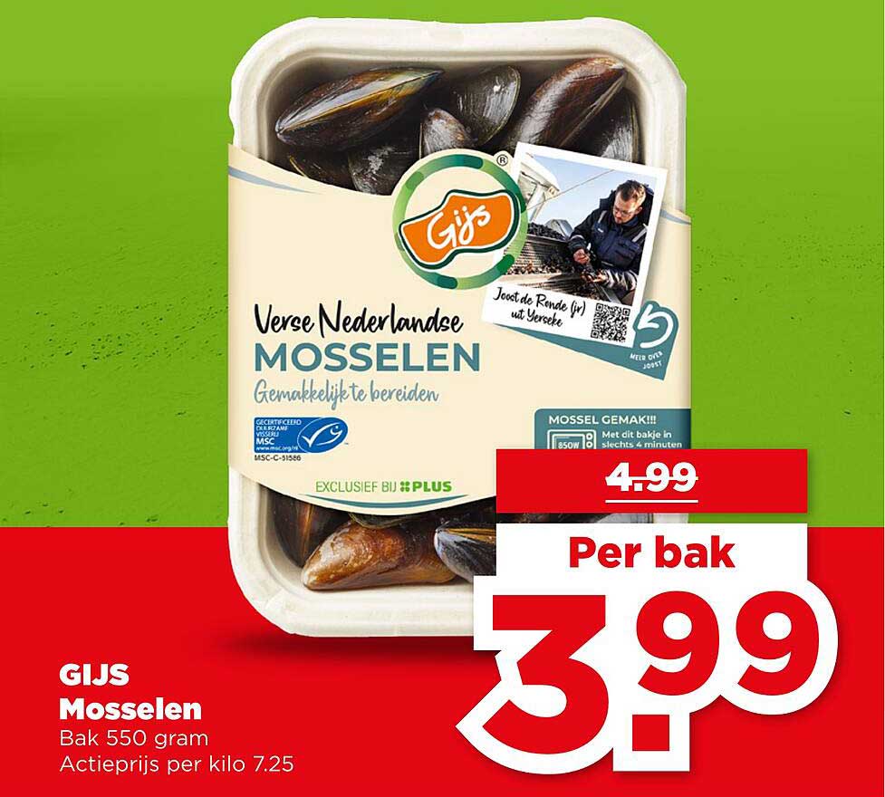 GIJS Mosselen Bak 550 gram