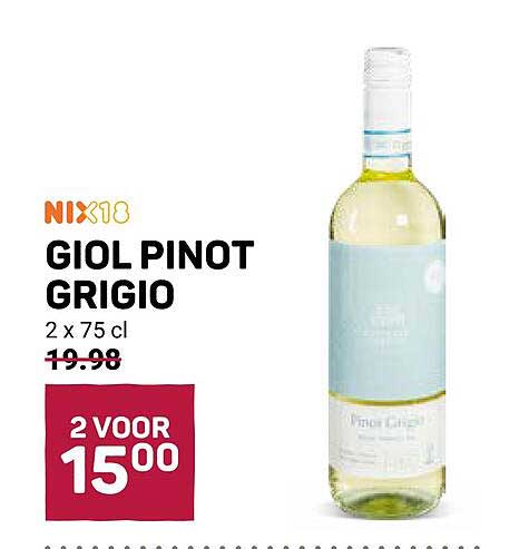 GIOL PINOT GRIGIO 2 VOOR 15,00
