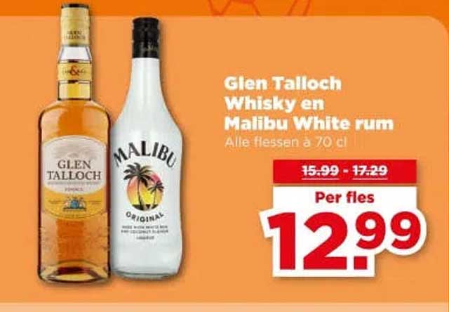 Glen Talloch Whisky en Malibu White rum