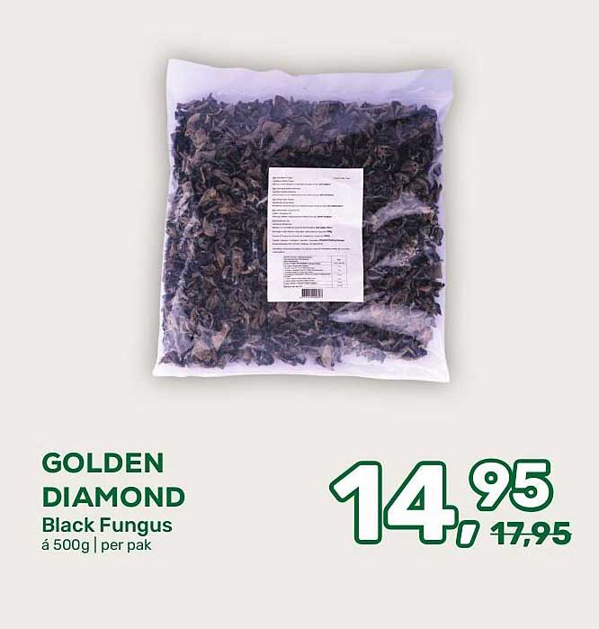 GOLDEN DIAMOND Black Fungus à 500g | per pak