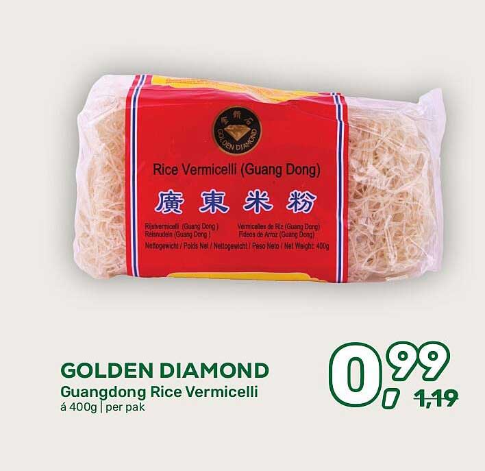 GOLDEN DIAMOND Guangdong Rice Vermicelli á 400g | per pak
