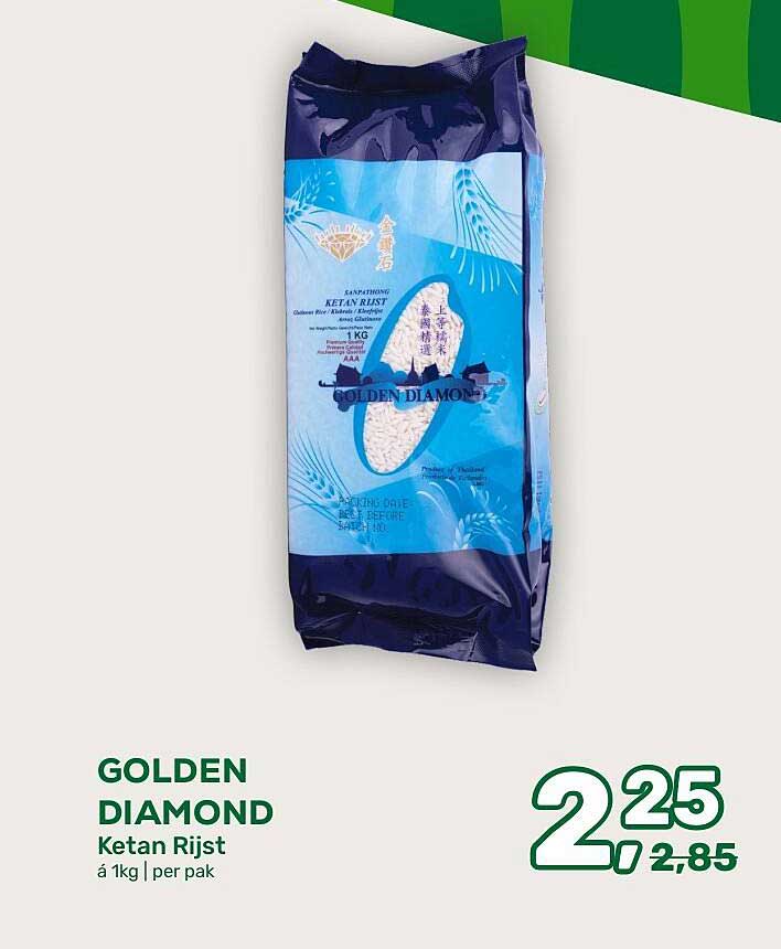 GOLDEN DIAMOND Ketan Rijst á 1kg | per pak