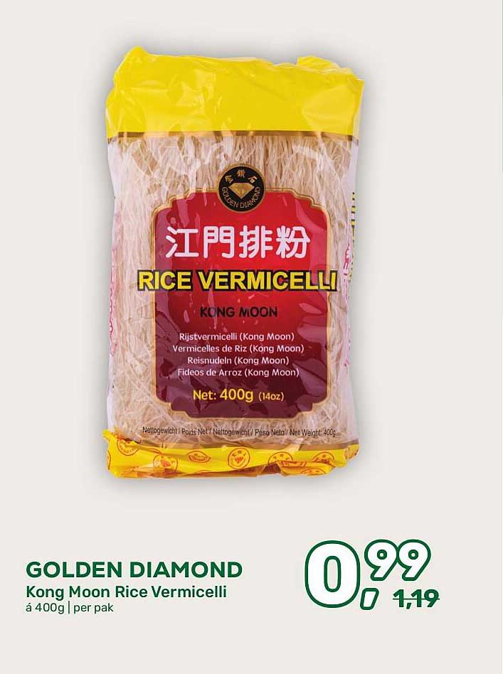 GOLDEN DIAMOND Kong Moon Rice Vermicelli á 400g | per pak