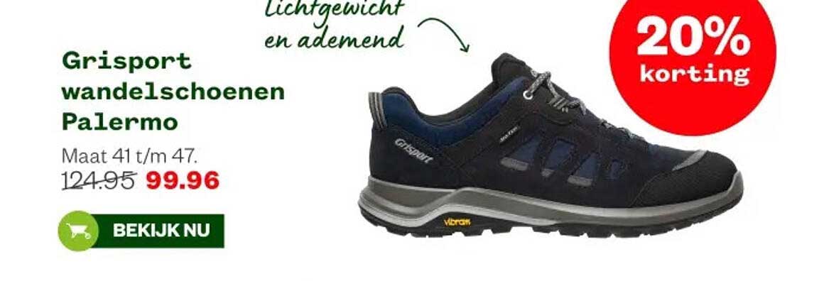 Grisport wandelschoenen Palermo 20% korting