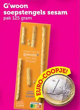 G'woon soepstengels sesam pak 125 gram