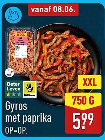 Gyros met paprika O=OP.