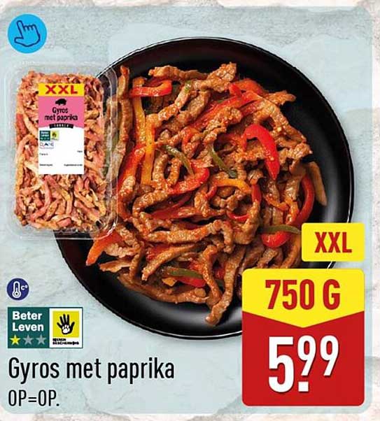 Gyros met paprika XXL 750 g