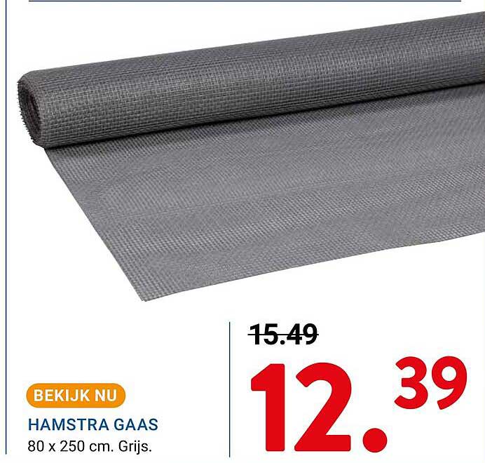 HAMSTRA GAAS 80 x 250 cm. Grijs.