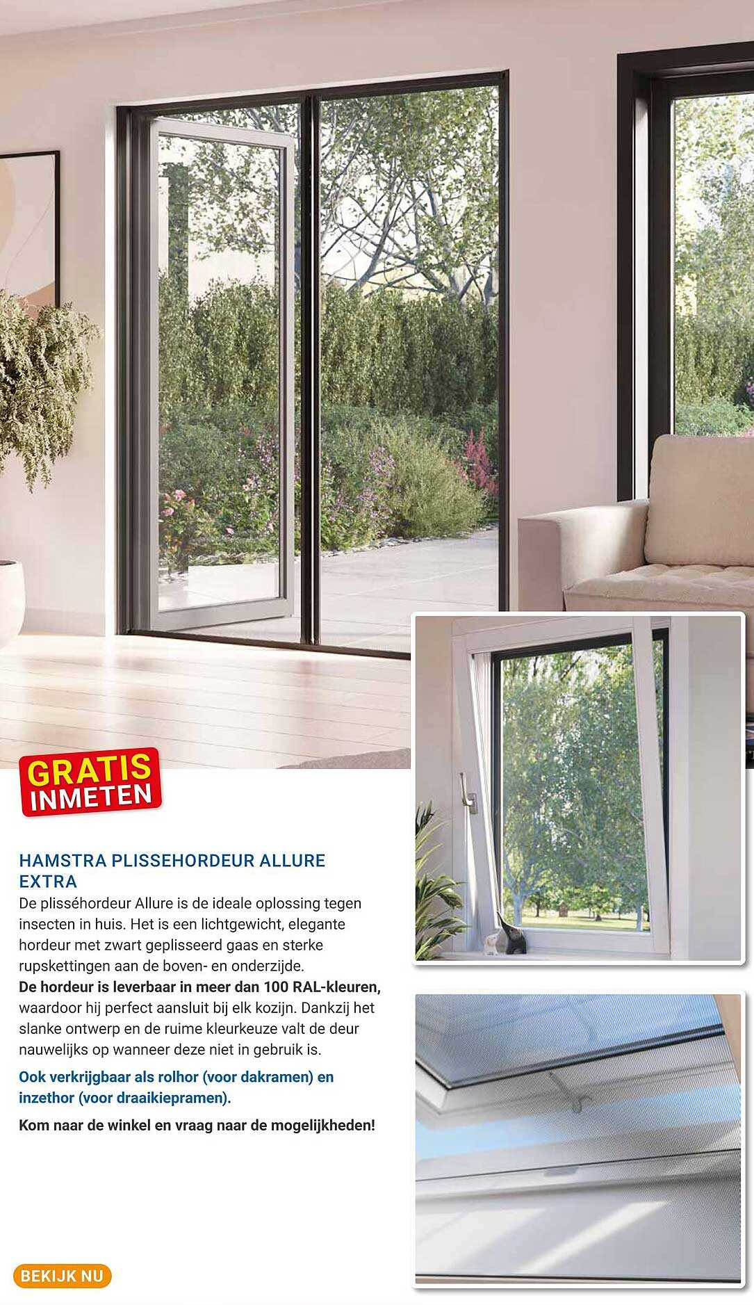 HAMSTRA PLISSEHORDEUR ALLURE EXTRA