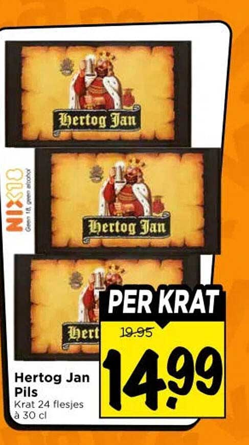Hertog Jan Pils Krat 24 flesjes à 30 cl PER KRAT