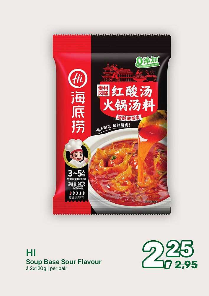 HI Soup Base Sour Flavour 2x120g per pak 2,25