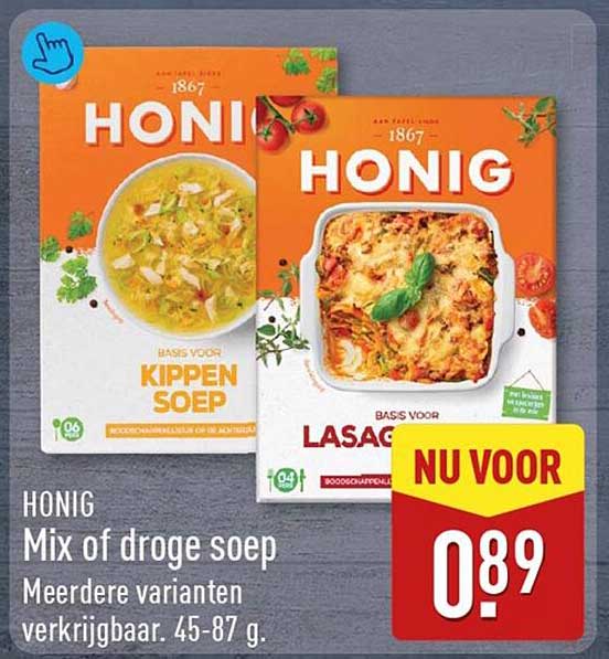 HONIG Mix of droge soep Meerdere varianten verkrijgbaar. 45-87 g.